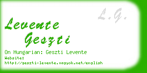 levente geszti business card